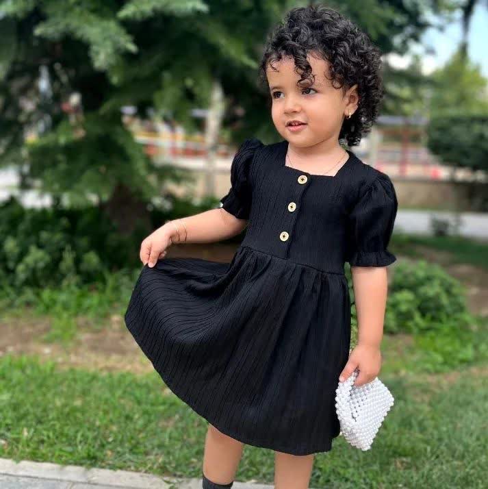 پیراهن مشکی دخترانه آیوا