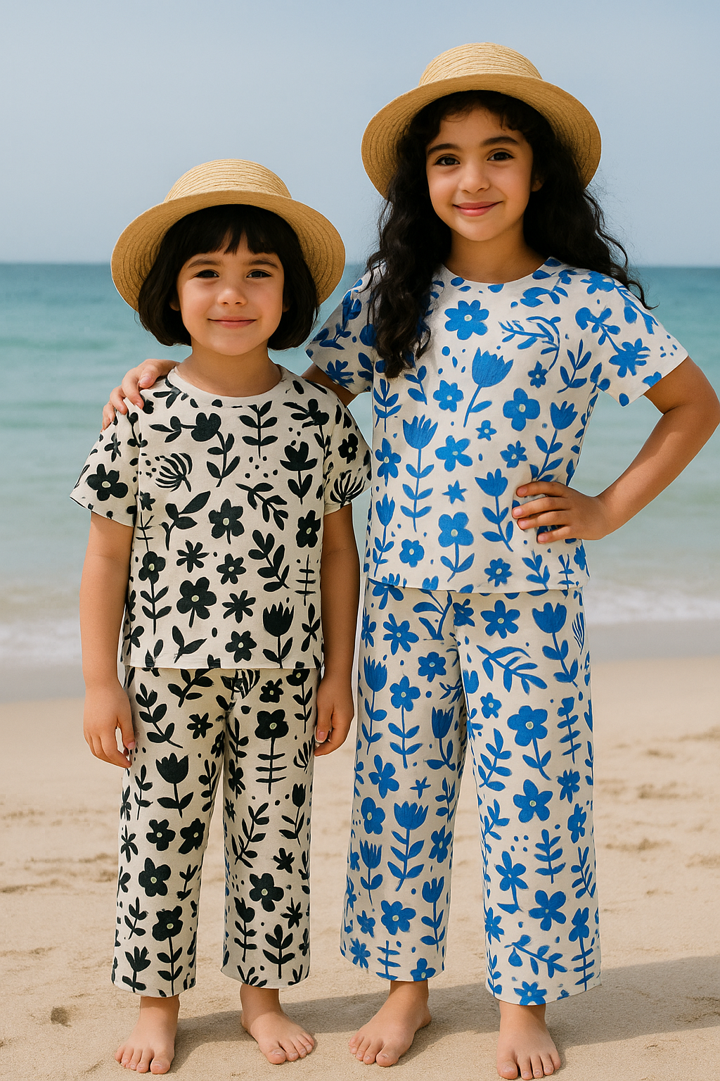 کراپ شلواربگ  گلدار تمام نخ