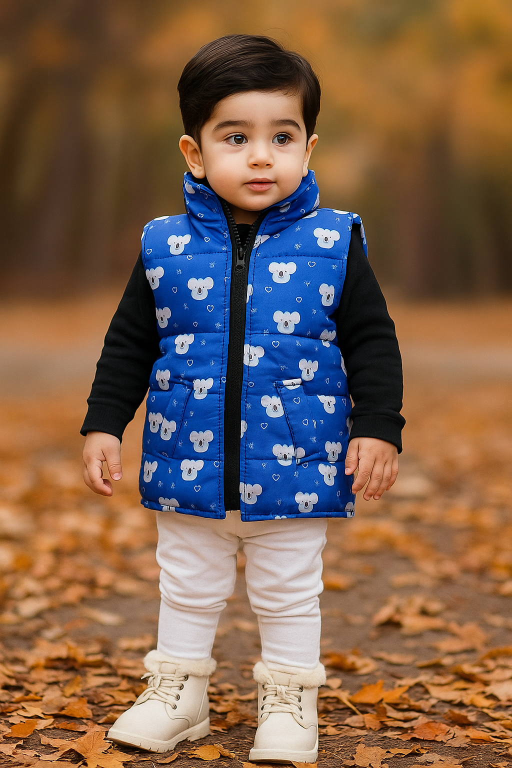 پافر بچگانه اسپرت طرح کوالا آبی نفتی