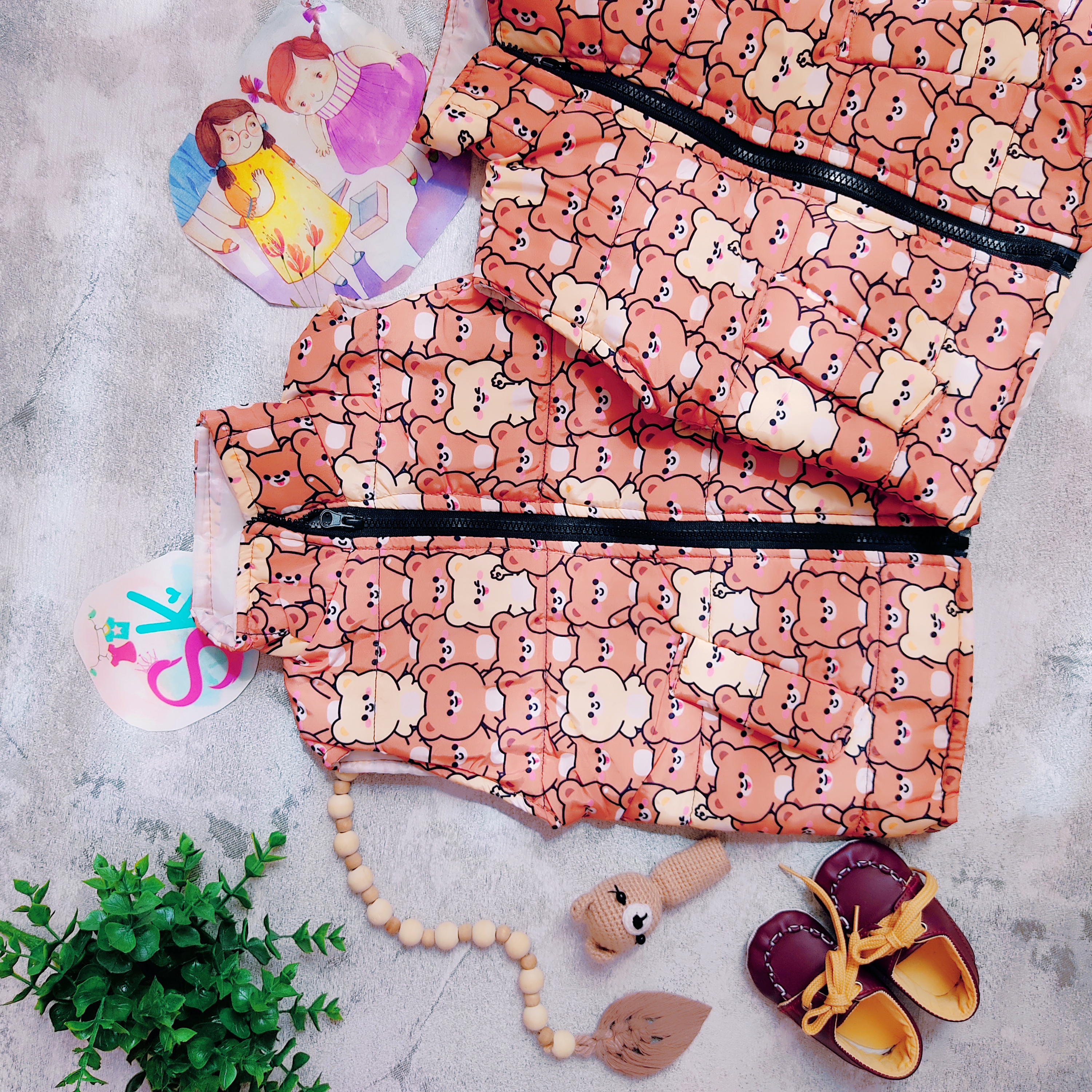 پافر بچگانه اسپرت طرح خرسی