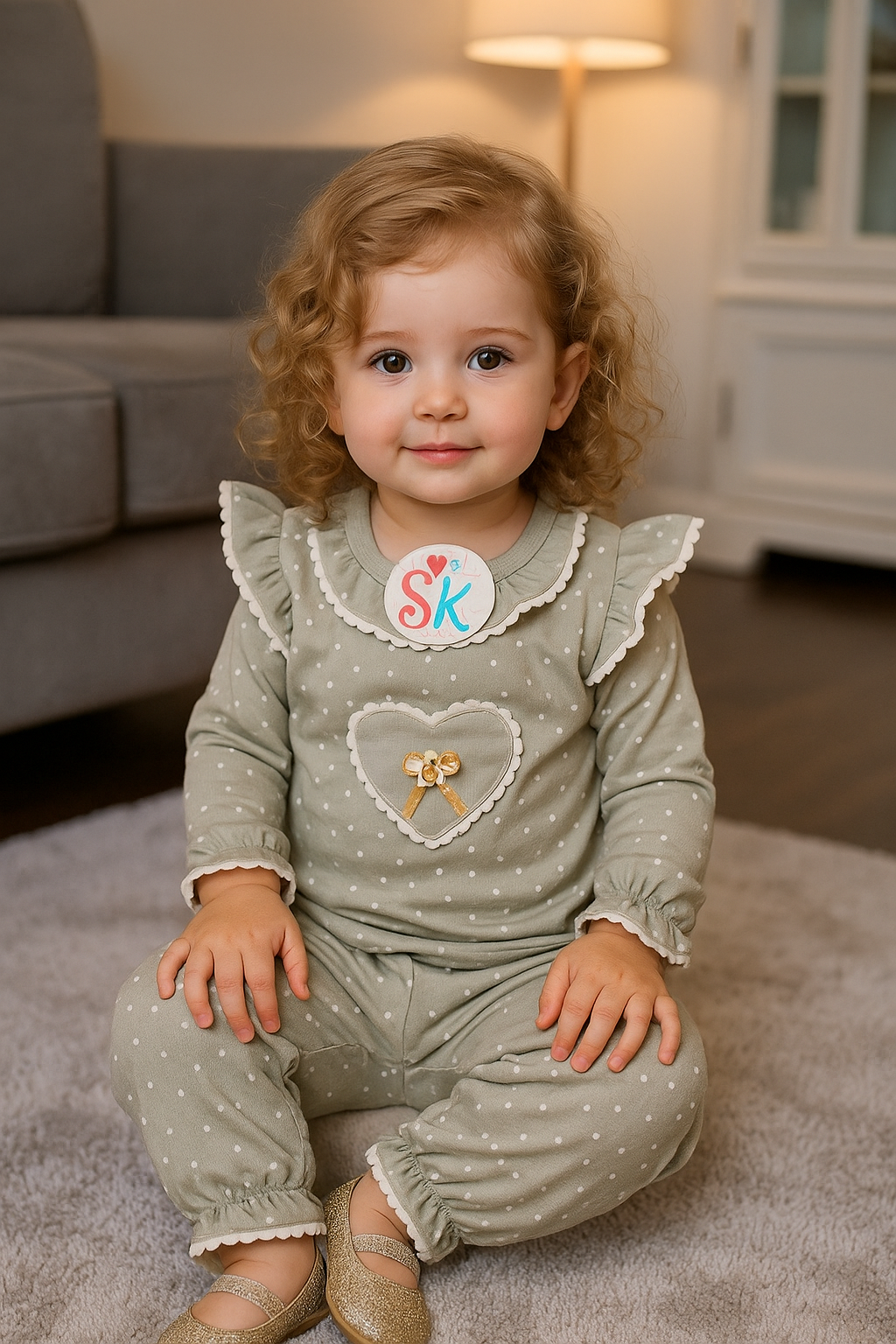 بلوز شلوار سبز بنتون پرنسس