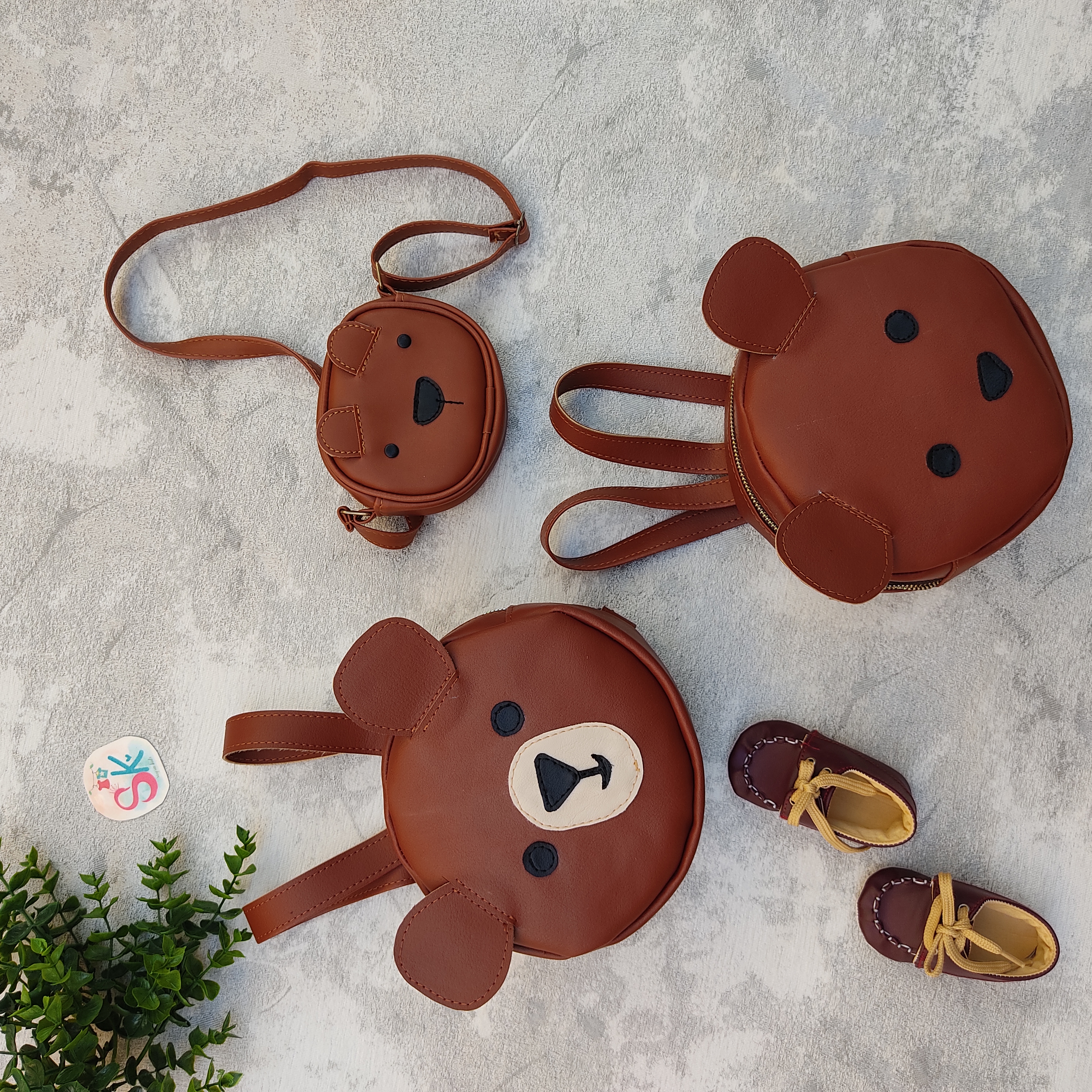 کیف کوله تدی🐻 گوش دار ۲۰×۲۰ دست دوز و دوشی۱۰×۱۰