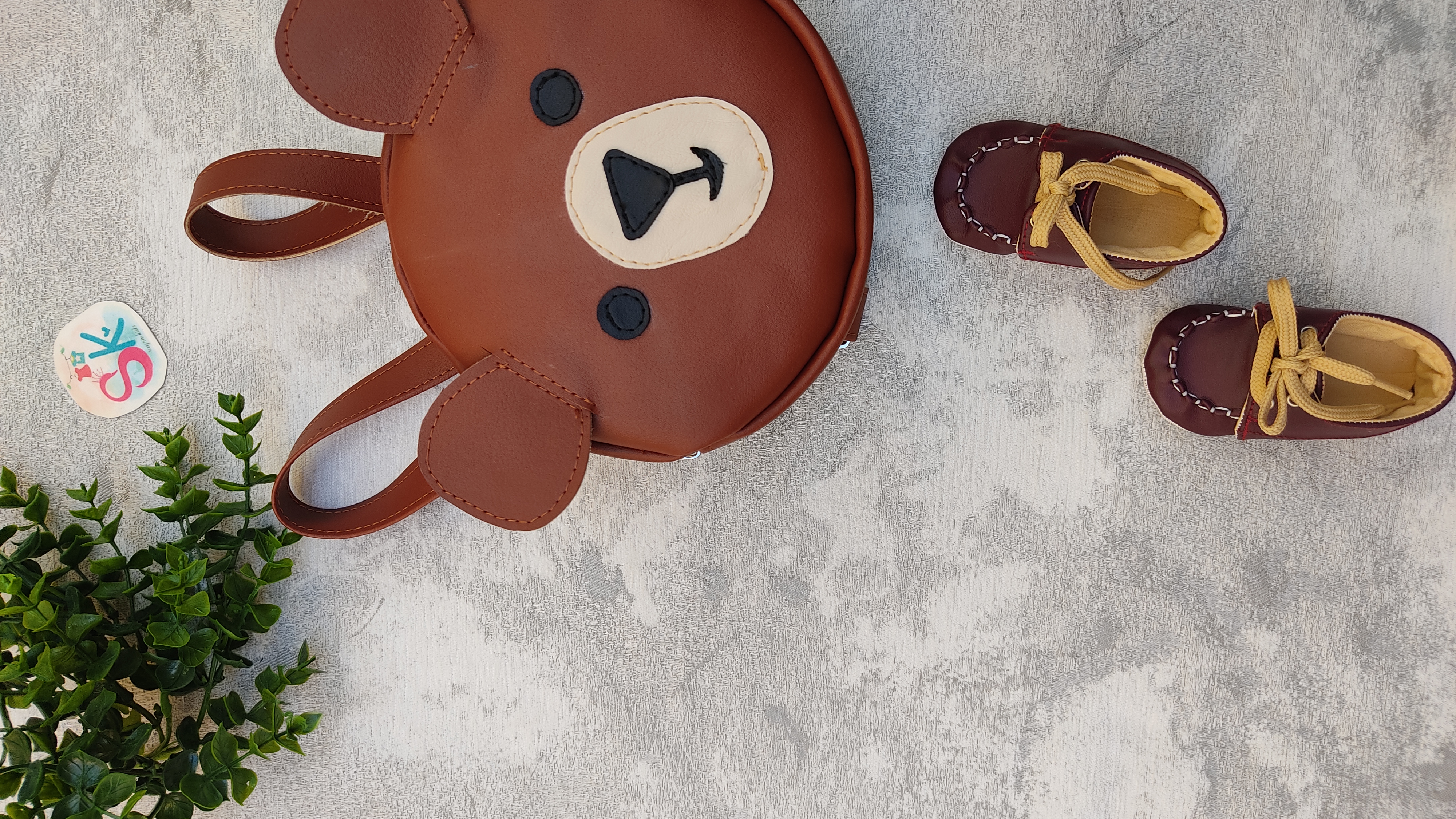کیف کوله تدی🐻 گوش دار ۲۰×۲۰ دست دوز و دوشی۱۰×۱۰