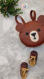 کیف کوله تدی🐻 گوش دار ۲۰×۲۰ دست دوز و دوشی۱۰×۱۰